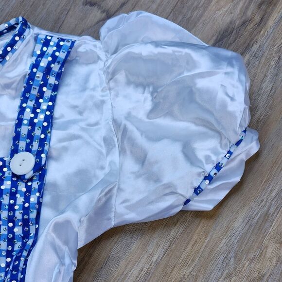 🩵Wizard of Oz Sequin Dorothy Wig & Costume Youth Medium 8-10 - Picture 7 of 15